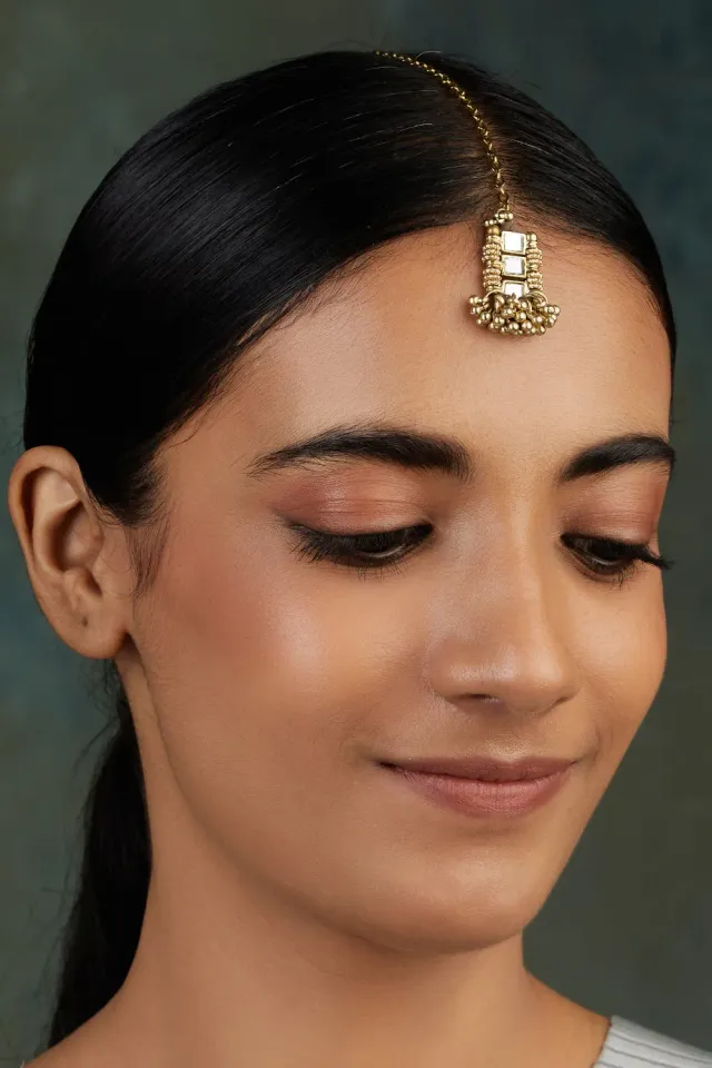 House of Tuhina Mirror Falak maangtika oro specchio