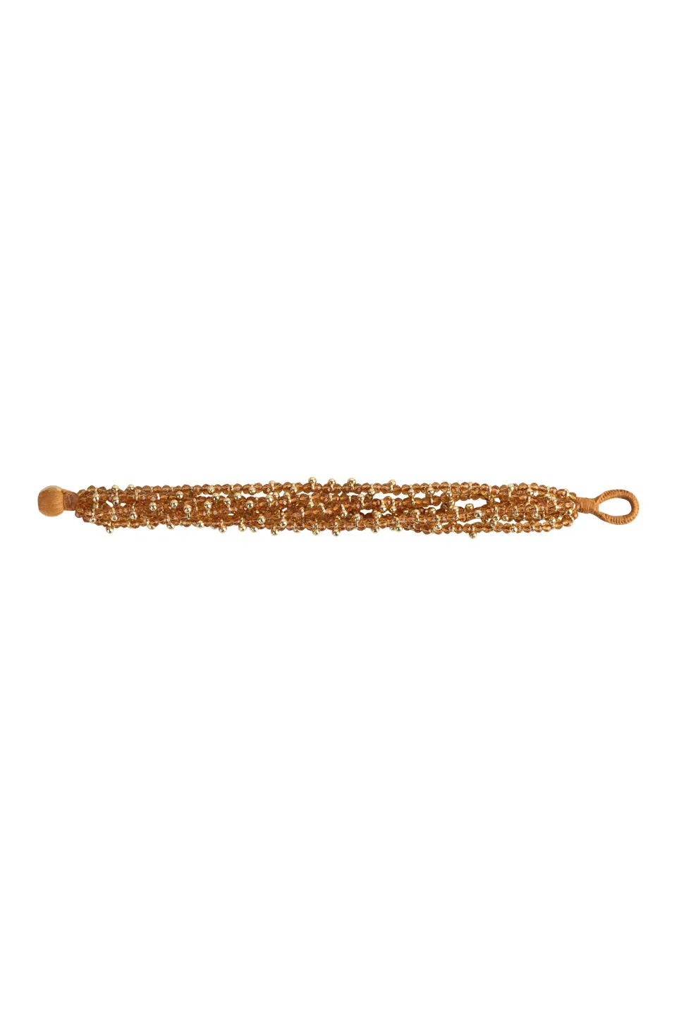 House of Tuhina Vilasini bracciale Trajva nero oro misura unica