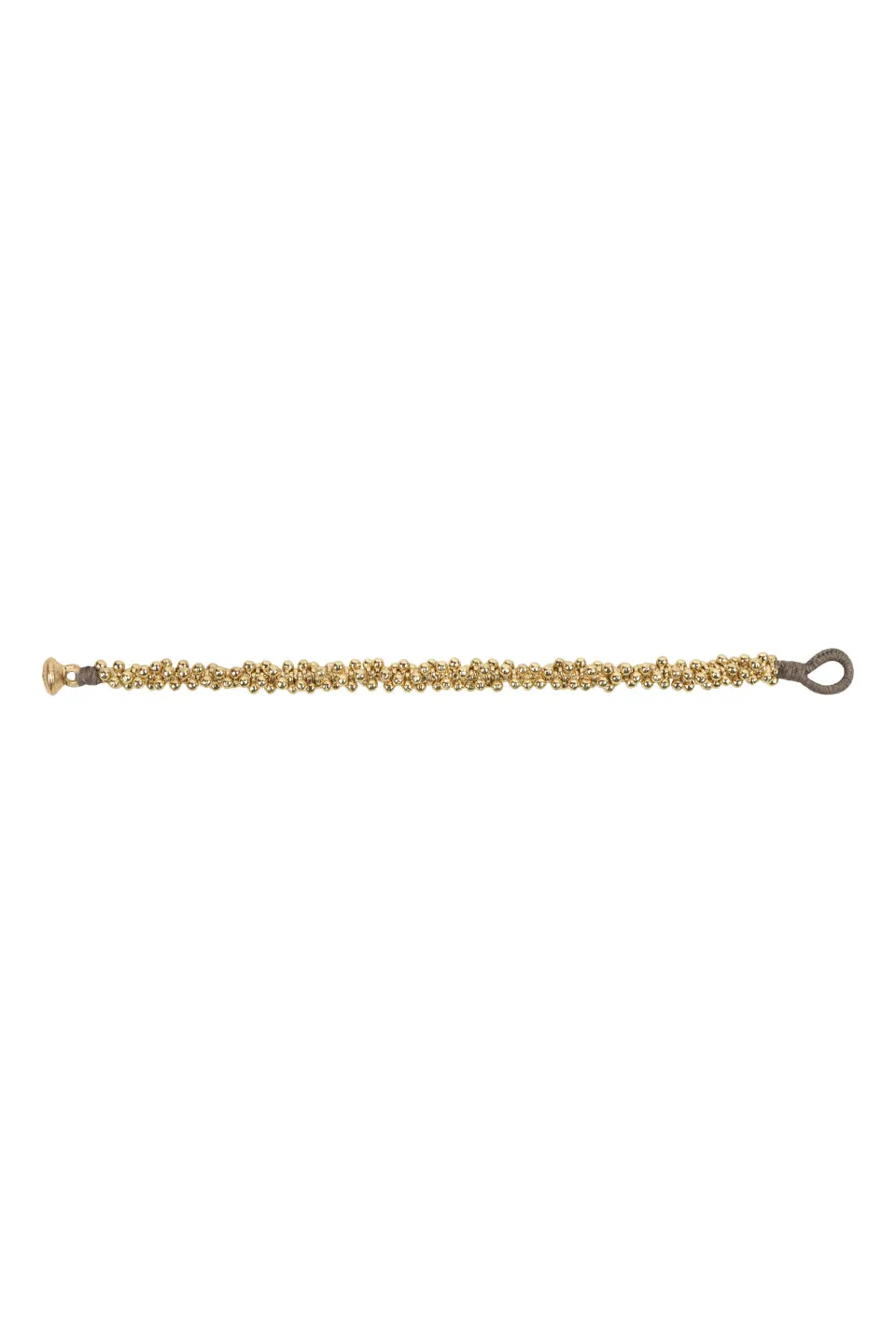 House of Tuhina Moon Gold MG26 Look1 bracciale perline oro fatto a mano