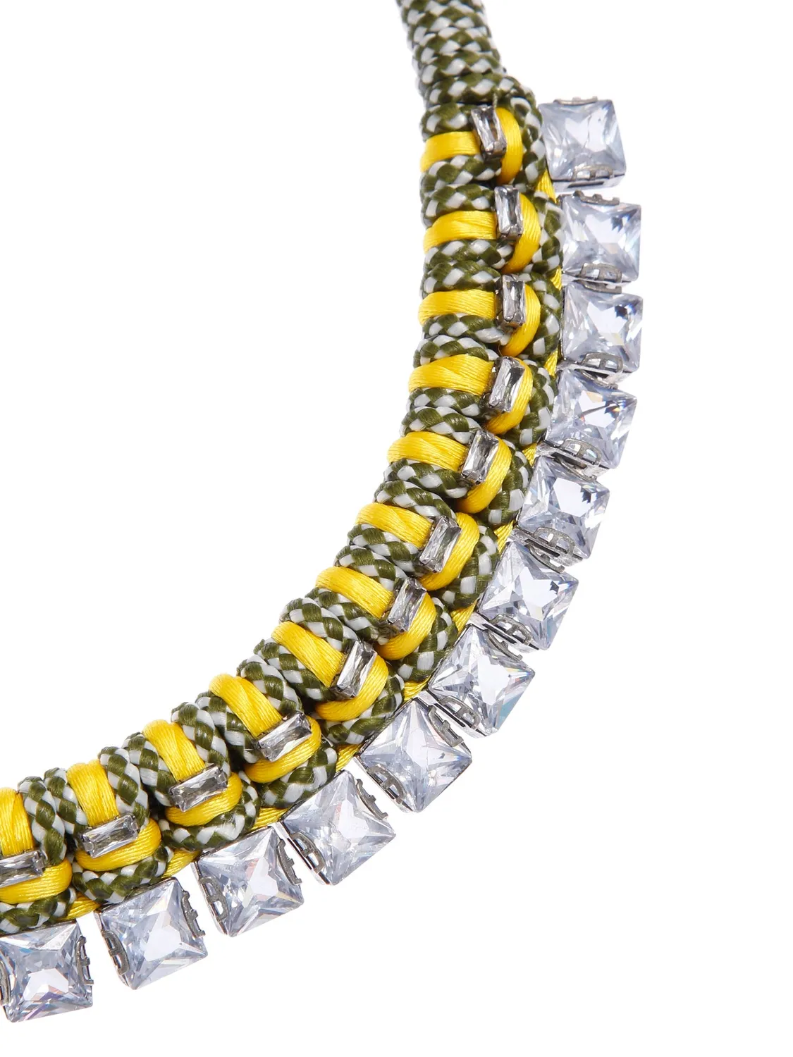 Rada Corda e Pietre collana verde giallo cristallo
