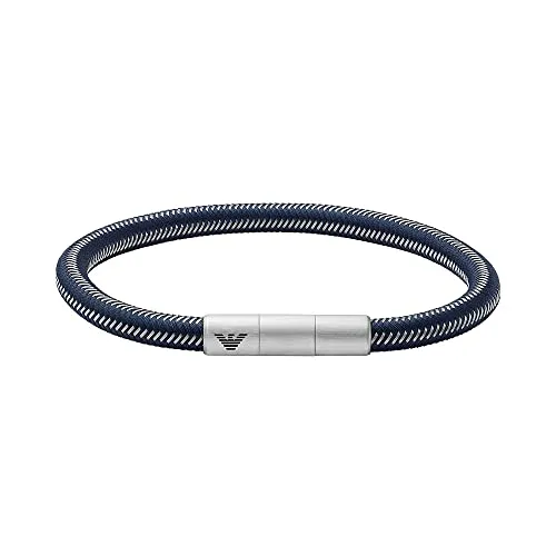 Emporio Armani Bracciale Uomo Acciaio Blu Chiusura Magnetica