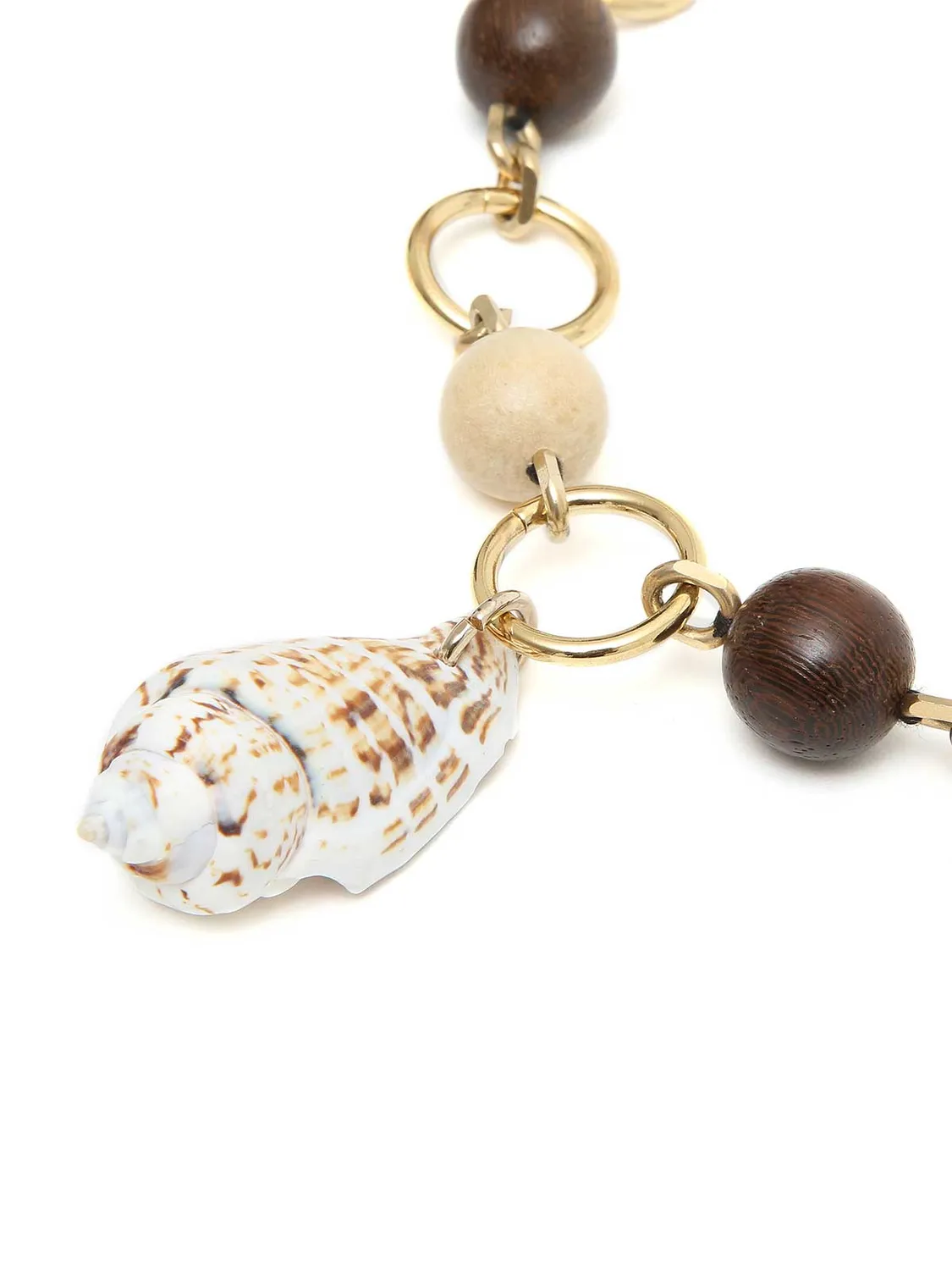 Rada Collana Conchiglia perle legno pendente mare