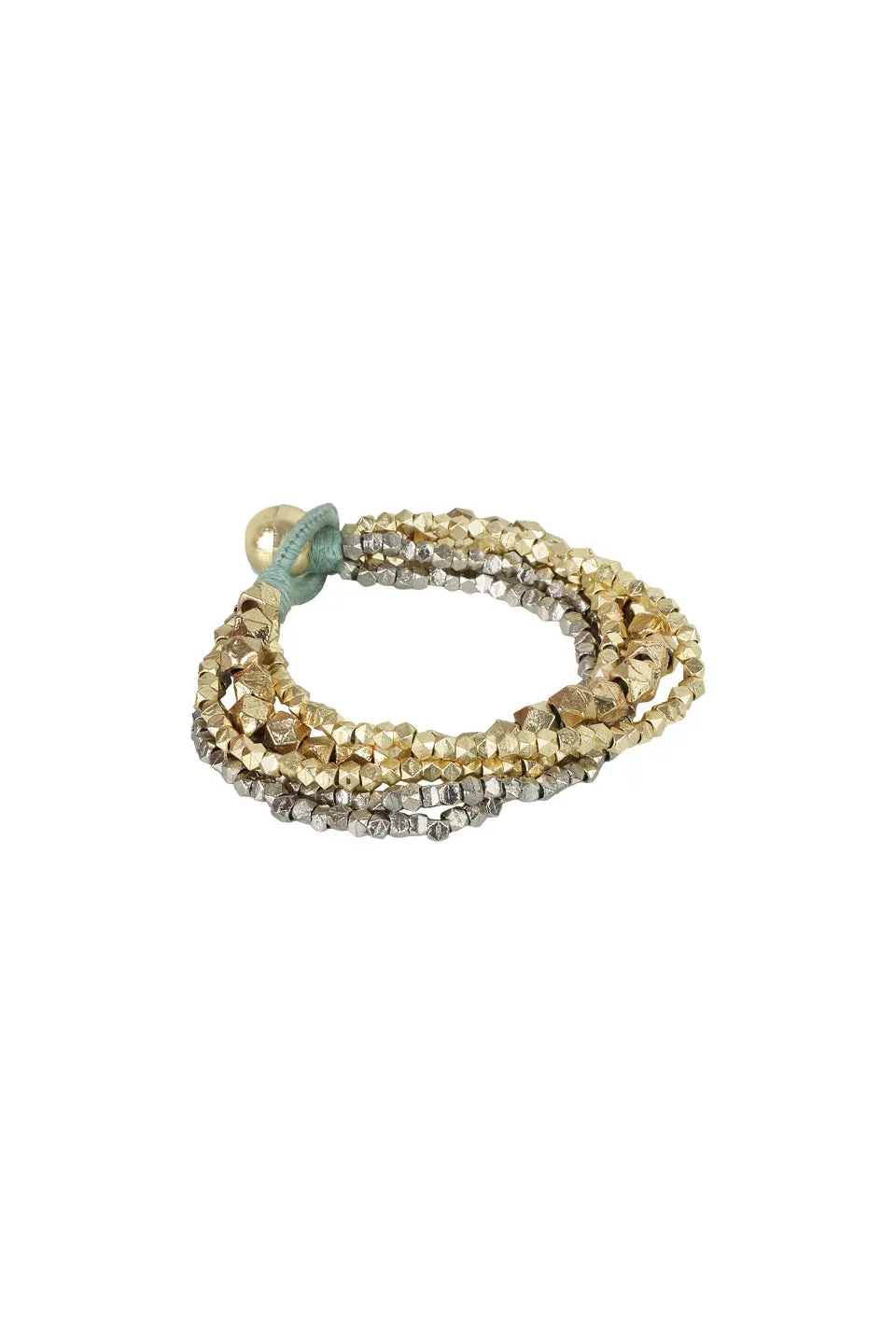 House of Tuhina Rooh Multi Layer bracciale oro argento