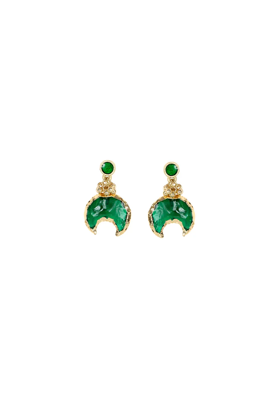 House of Tuhina Jaisiri Orecchini verde smalto