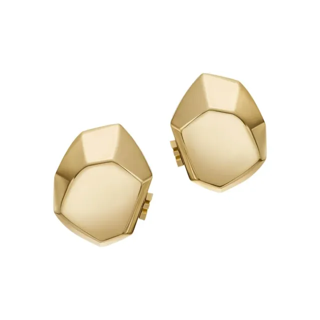 Emporio Armani orecchini perno ottone oro mais donna