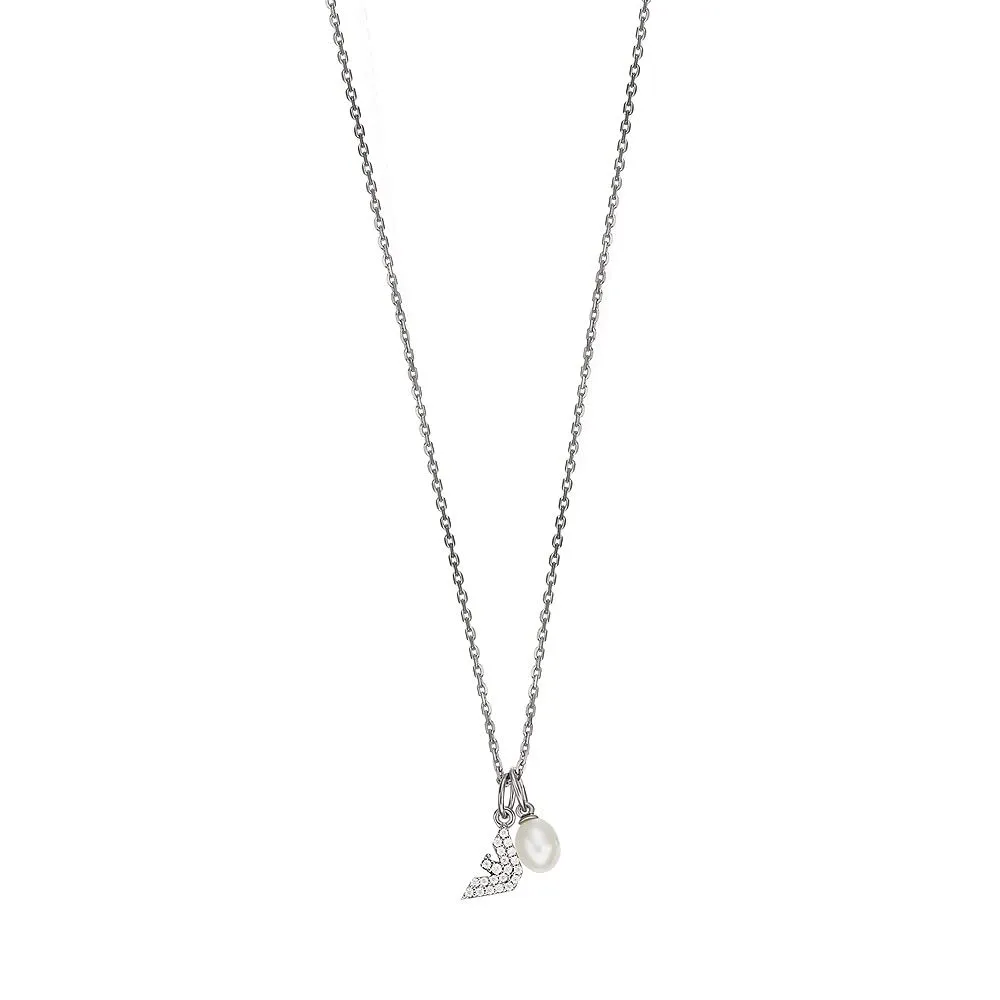 Emporio Armani Collana Donna Argento Bicolore Chiusura Moschettone