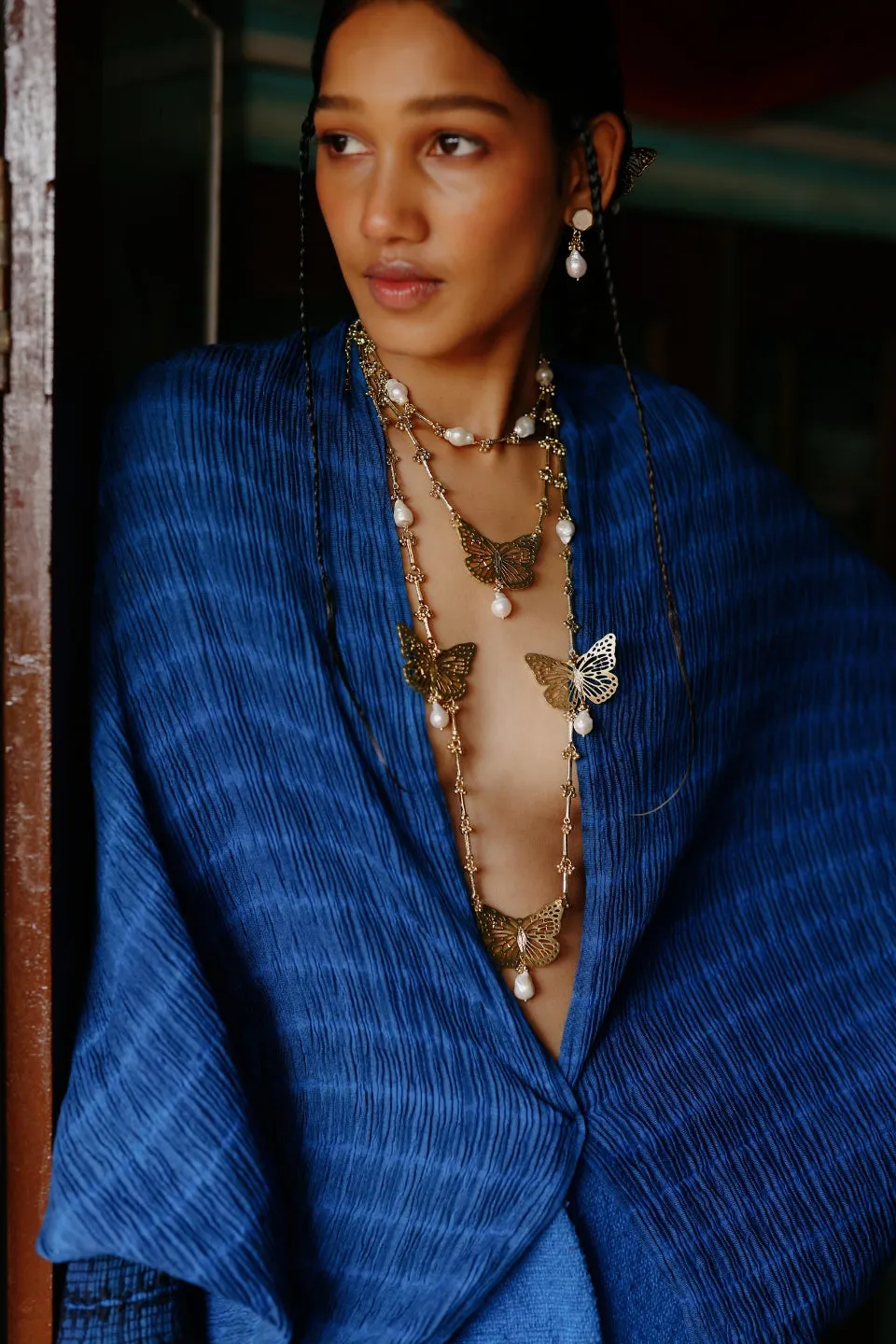 House of Tuhina Mallika collana oro perla baisa