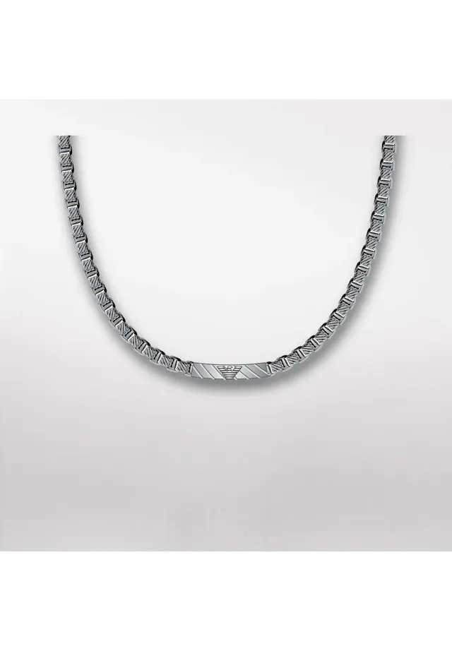 Emporio Armani EGS2922040 EGS2923040 set collana bracciale uomo acciaio