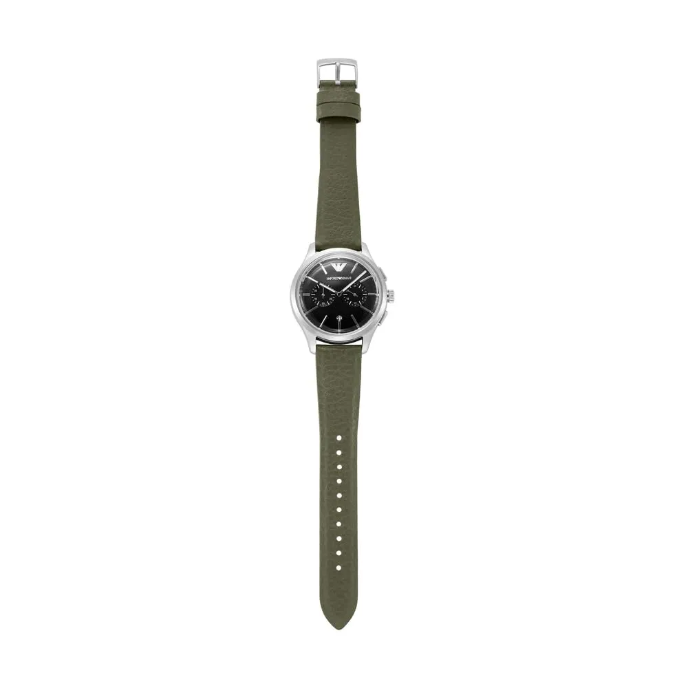 Emporio Armani cronografo uomo 42mm acciaio pelle