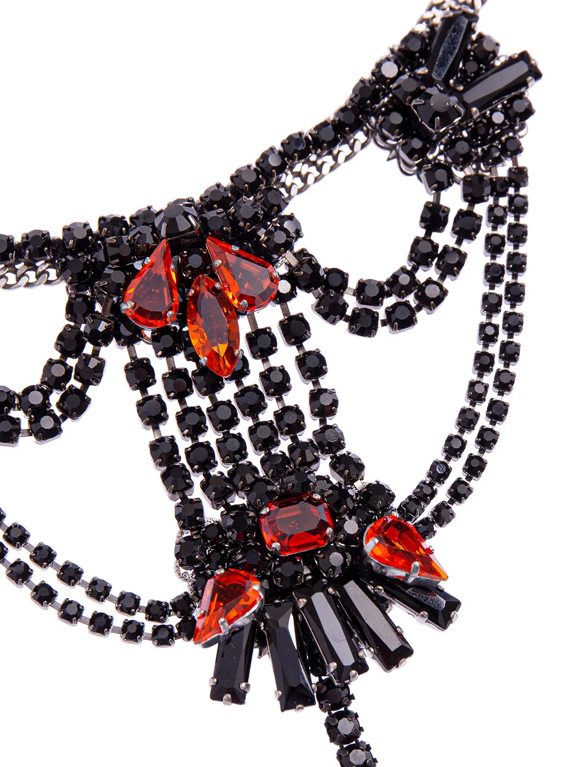 Rada Bracciale di Strass con Anello Arancio cascata