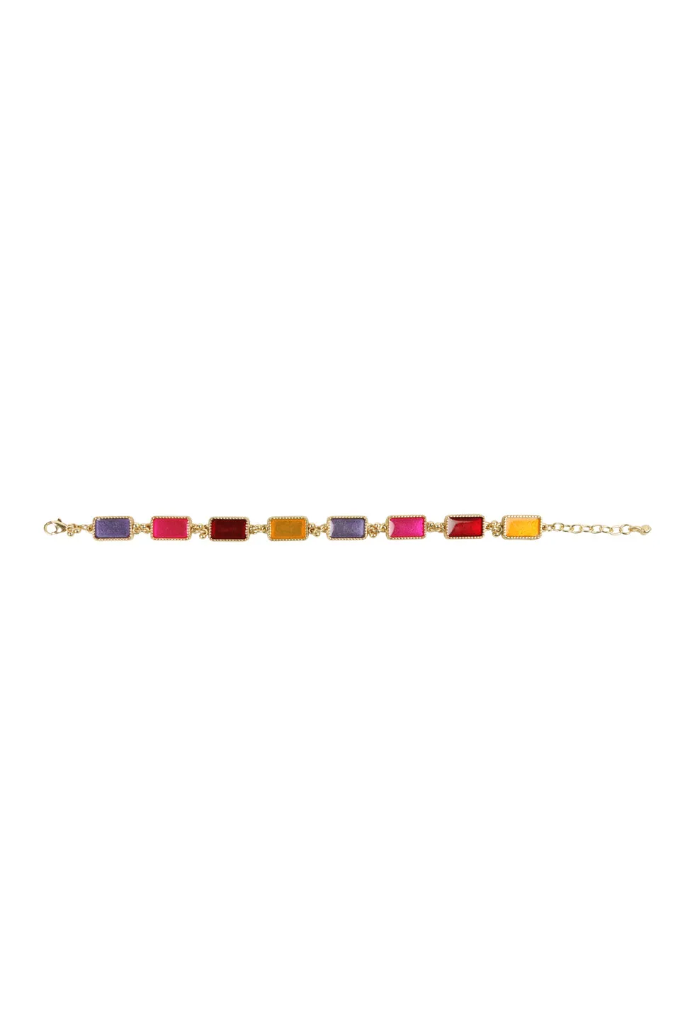 House of Tuhina Enamel Brick bracciale smaltato multicolore