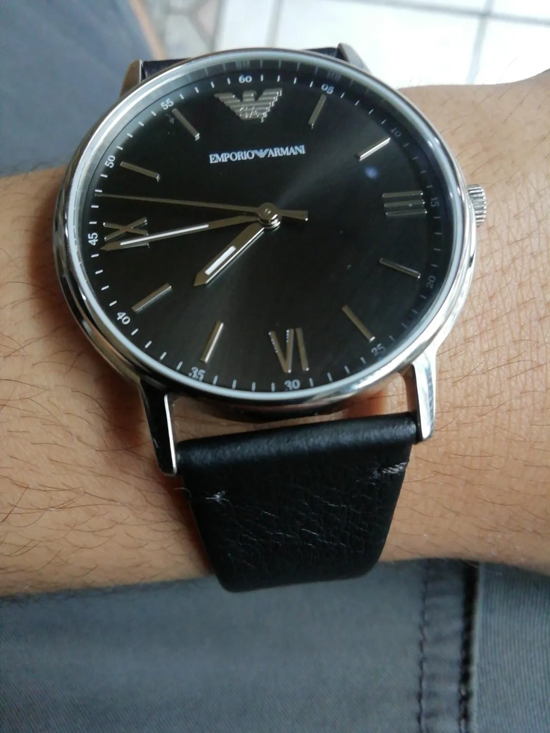 Emporio Armani Orologio Uomo Blu e Argento Classico