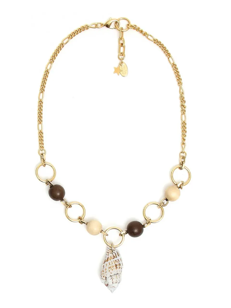 Rada Collana Conchiglia perle legno pendente mare