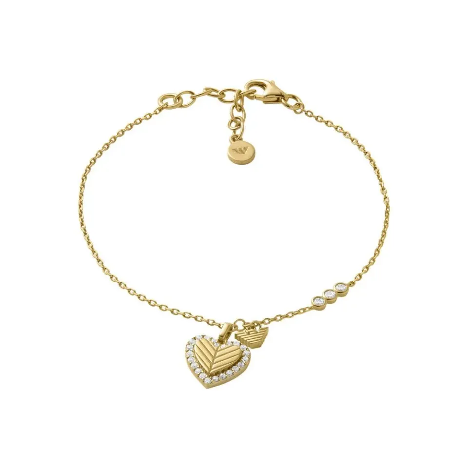 Emporio Armani bracciale donna oro giallo argento