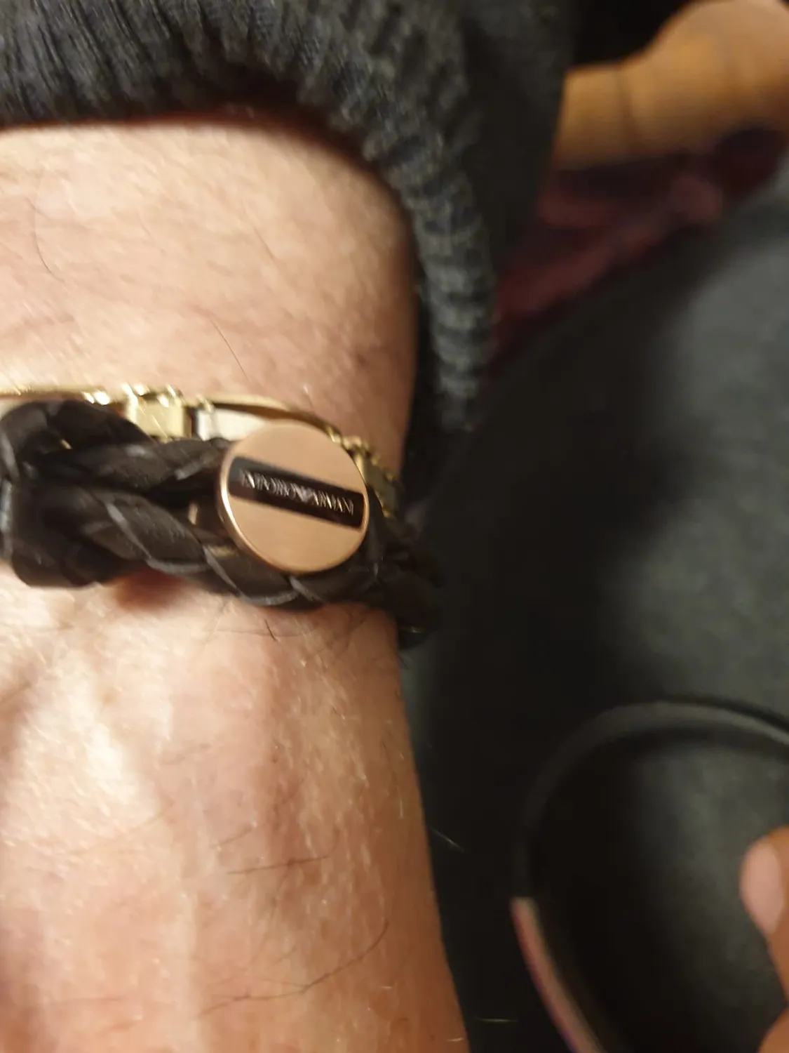 Emporio Armani Bracciale Uomo Argento Acciaio Simbolo