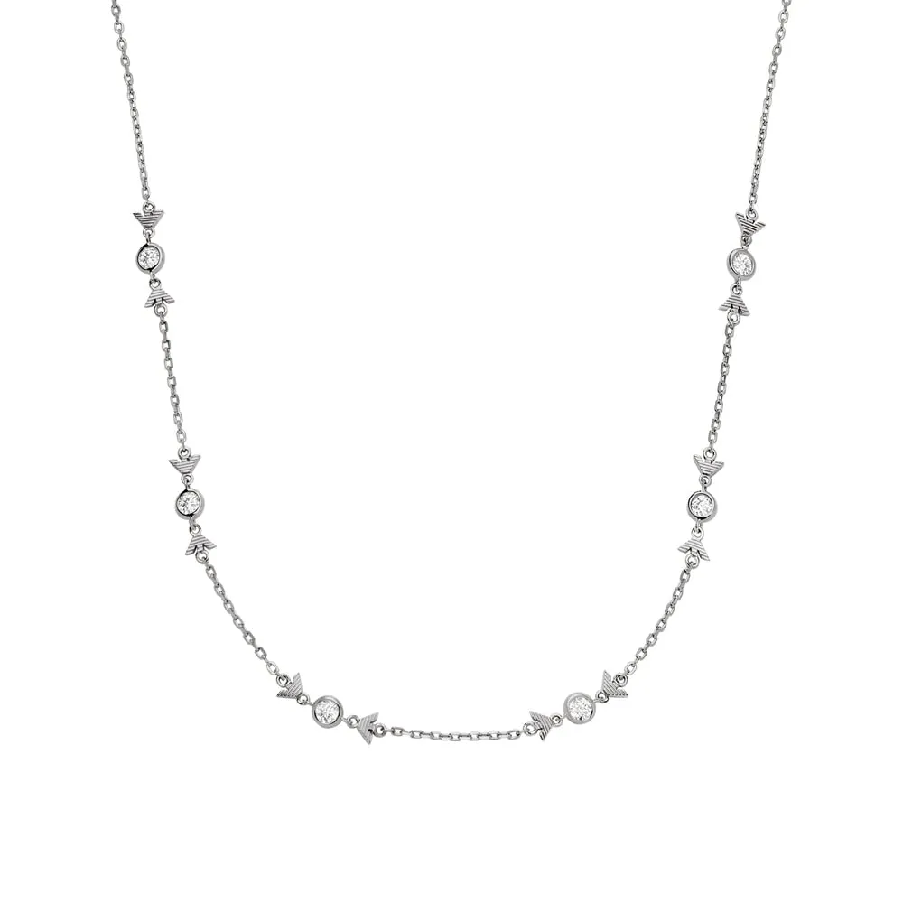 Emporio Armani set collane donna acciaio argento