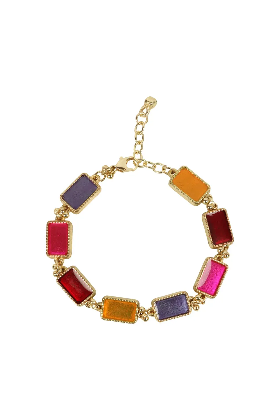 House of Tuhina Enamel Brick bracciale smaltato multicolore