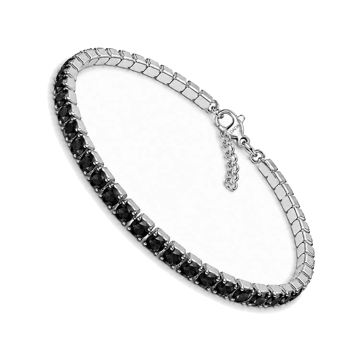 Dada Gioielli Bracciale Tennis Acciaio Zircone Bianco 3mm