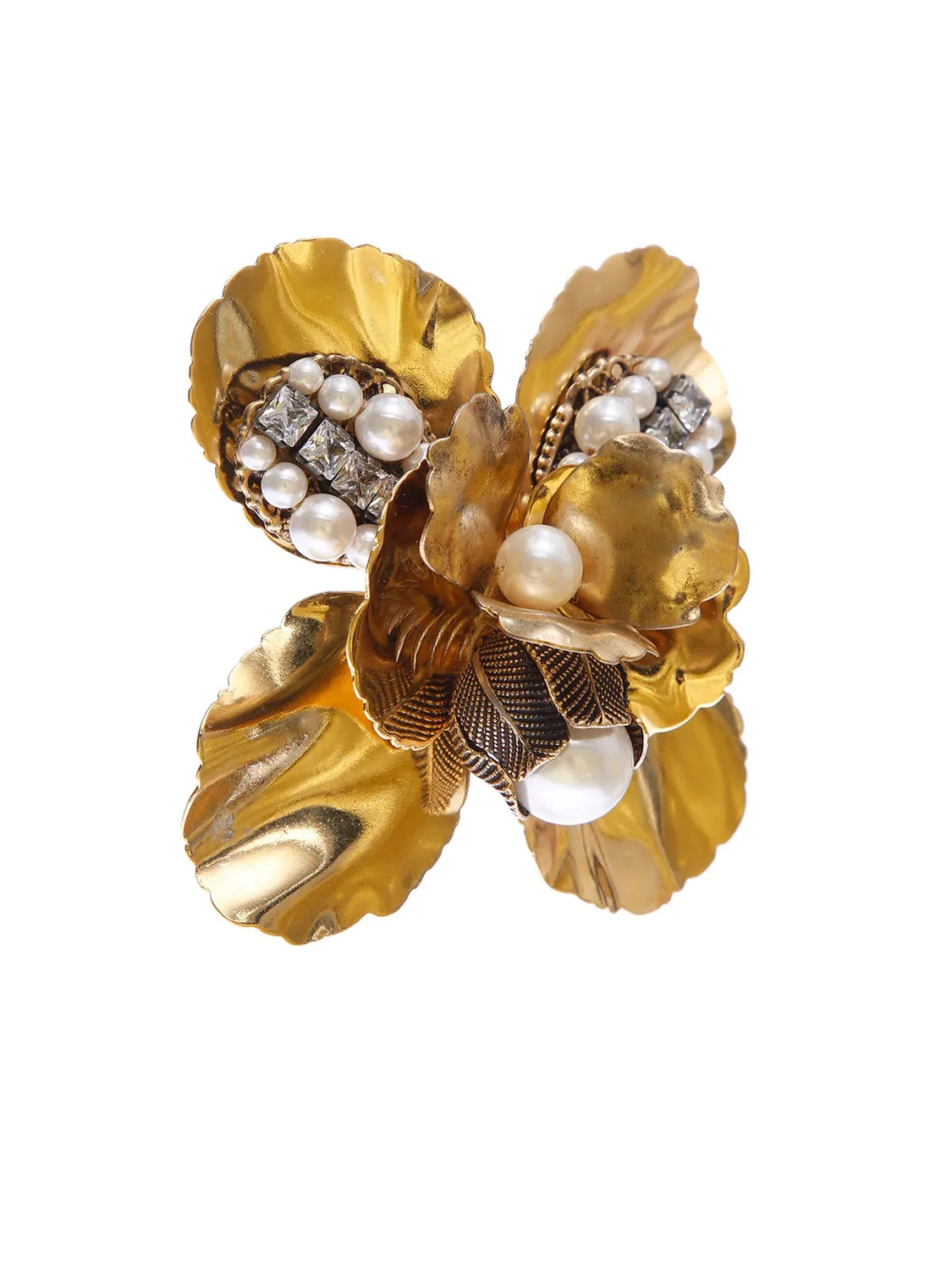Rada Fiore Maxi orecchini con cristallo e perle