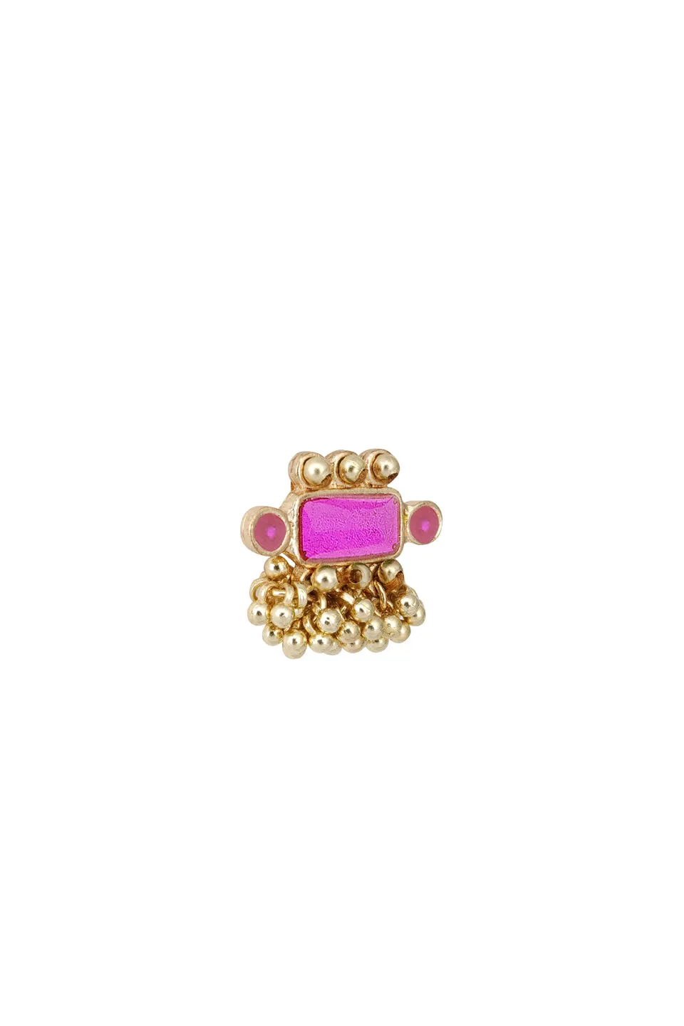 House of Tuhina Queen orecchini smalto magenta