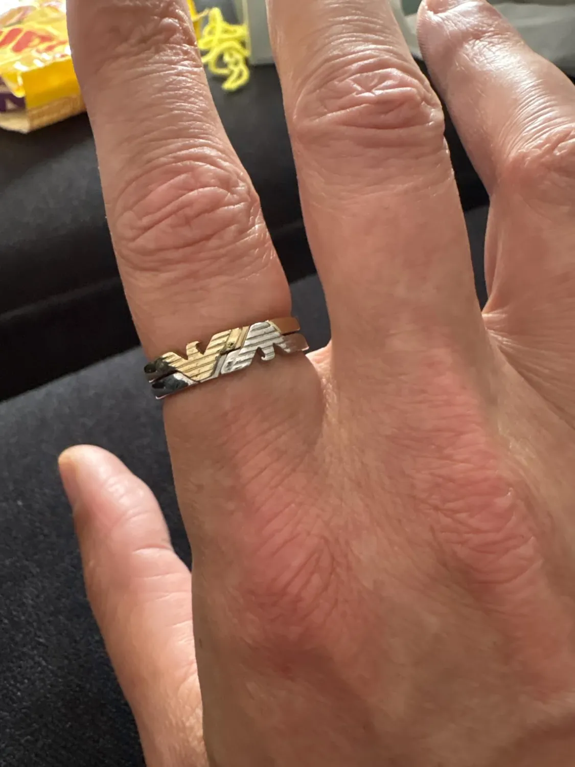 Emporio Armani Anello Donna Focale Acciaio Misura 6.5
