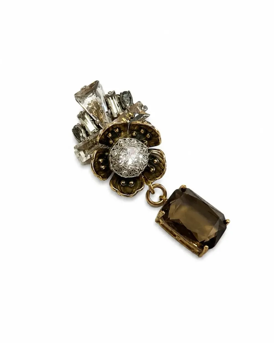 Rada Fiocco Gioiello con Pietra Pendente spilla cristallo