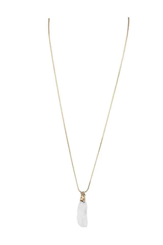 House of Tuhina Rock Pendant collana lunga pietra