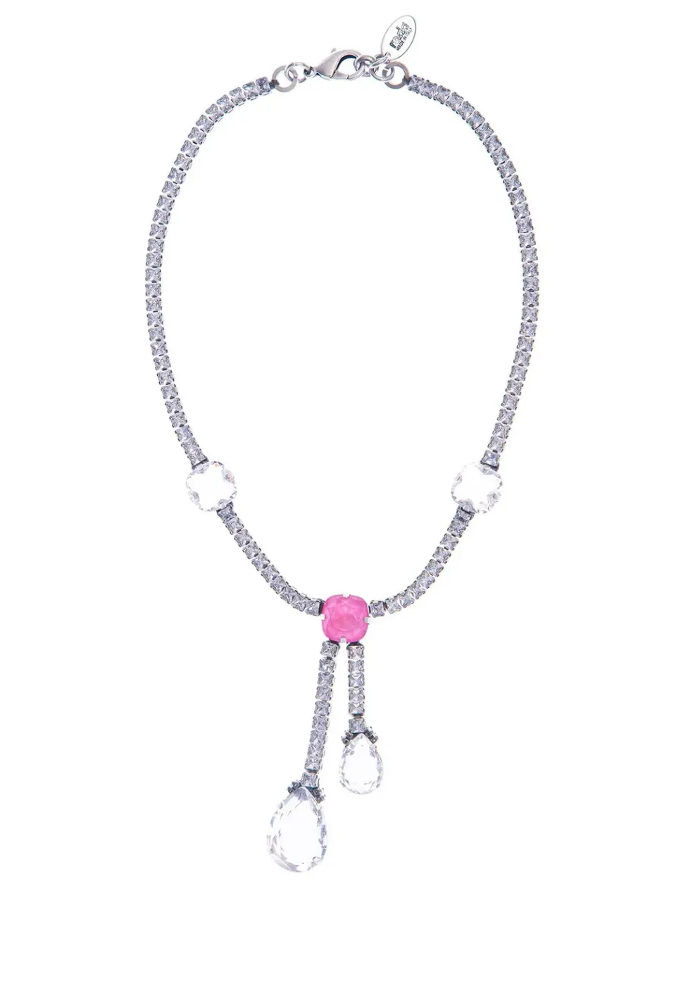 Rada collana pietre quadrate cristallo
