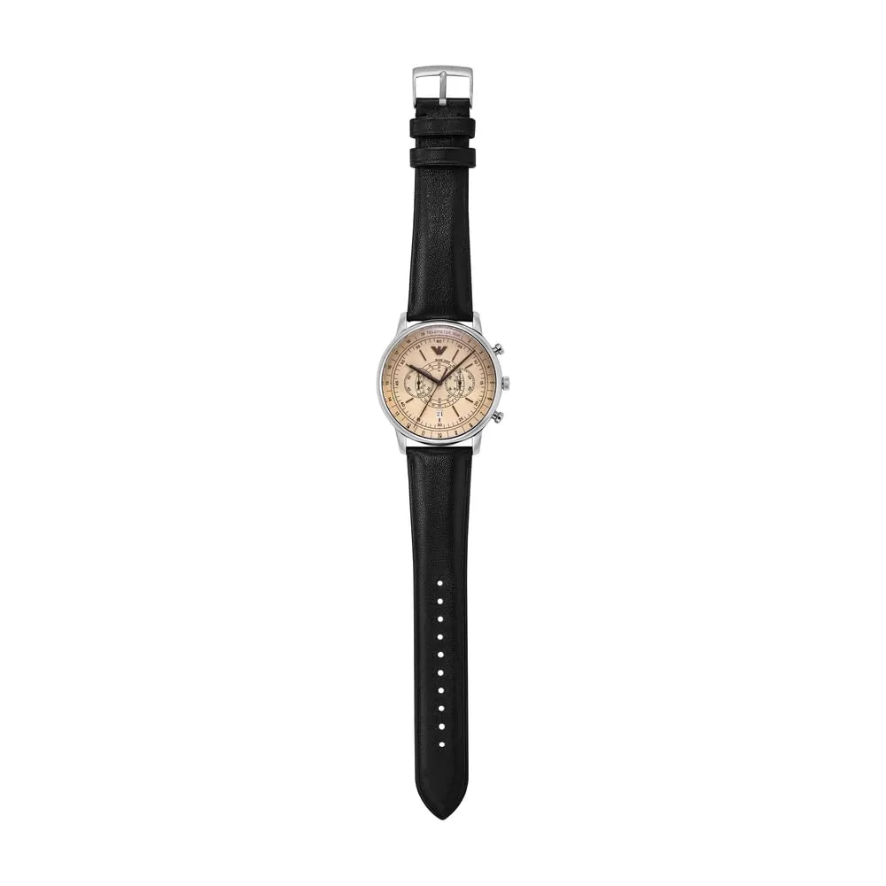 Emporio Armani orologio uomo 42mm cronografo toni argento