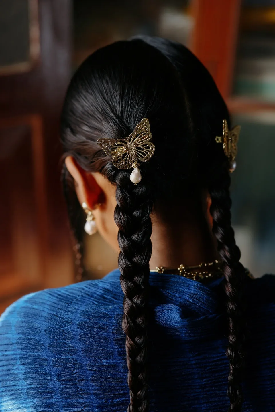 House of Tuhina Amodini Baisa Gold fermaglio capelli oro