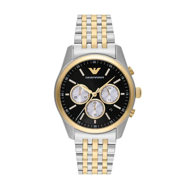 Emporio Armani cronografo bicolore 41mm nero oro
