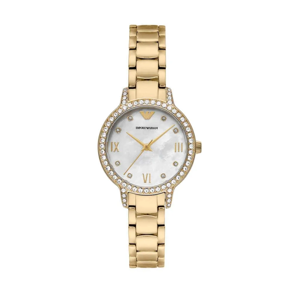 Emporio Armani Orologio Donna Oro Rosa Crema Autunno Inverno 2025
