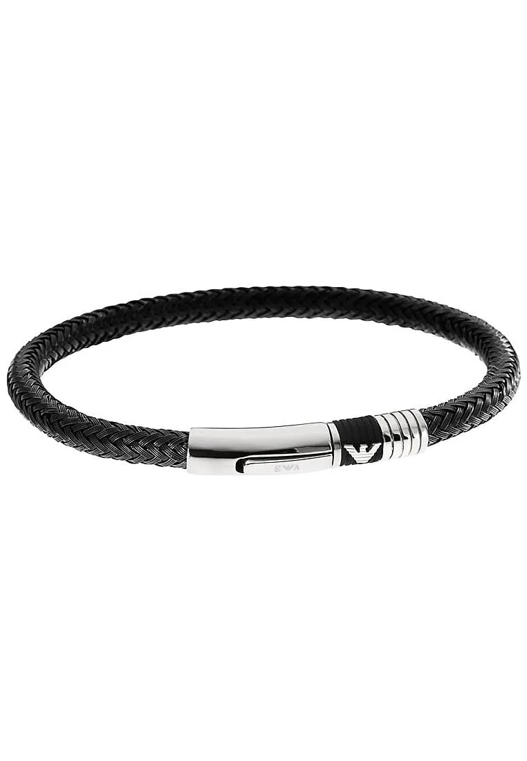 Emporio Armani bracciale uomo argento acciaio