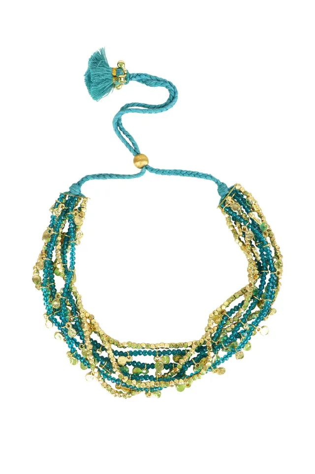 House of Tuhina Kamini Collana Sun Gold fatta a mano