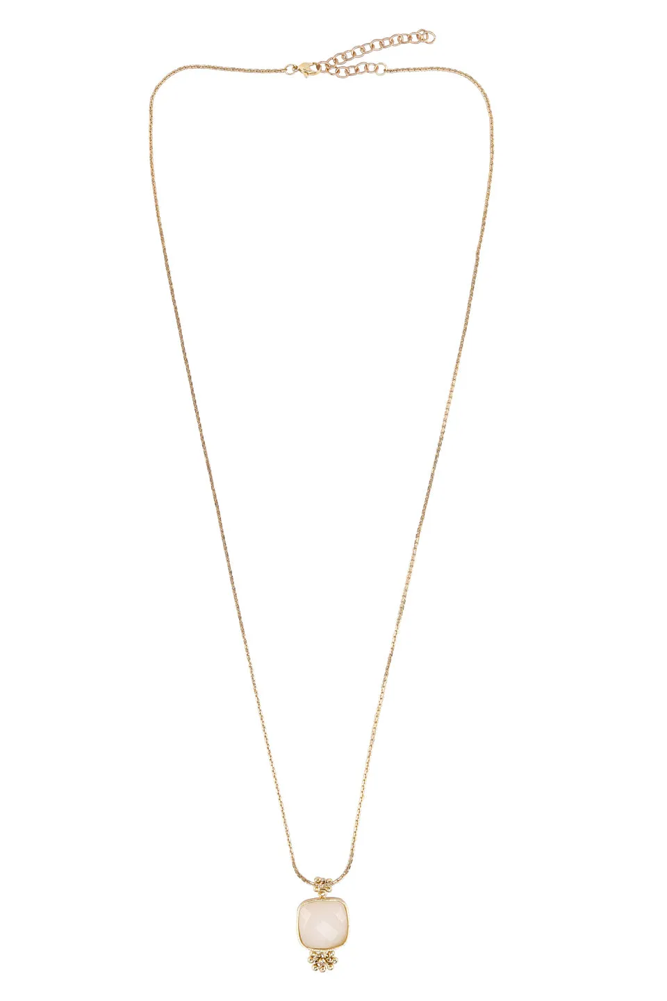 House of Tuhina Long Square Stone collana avorio pietra