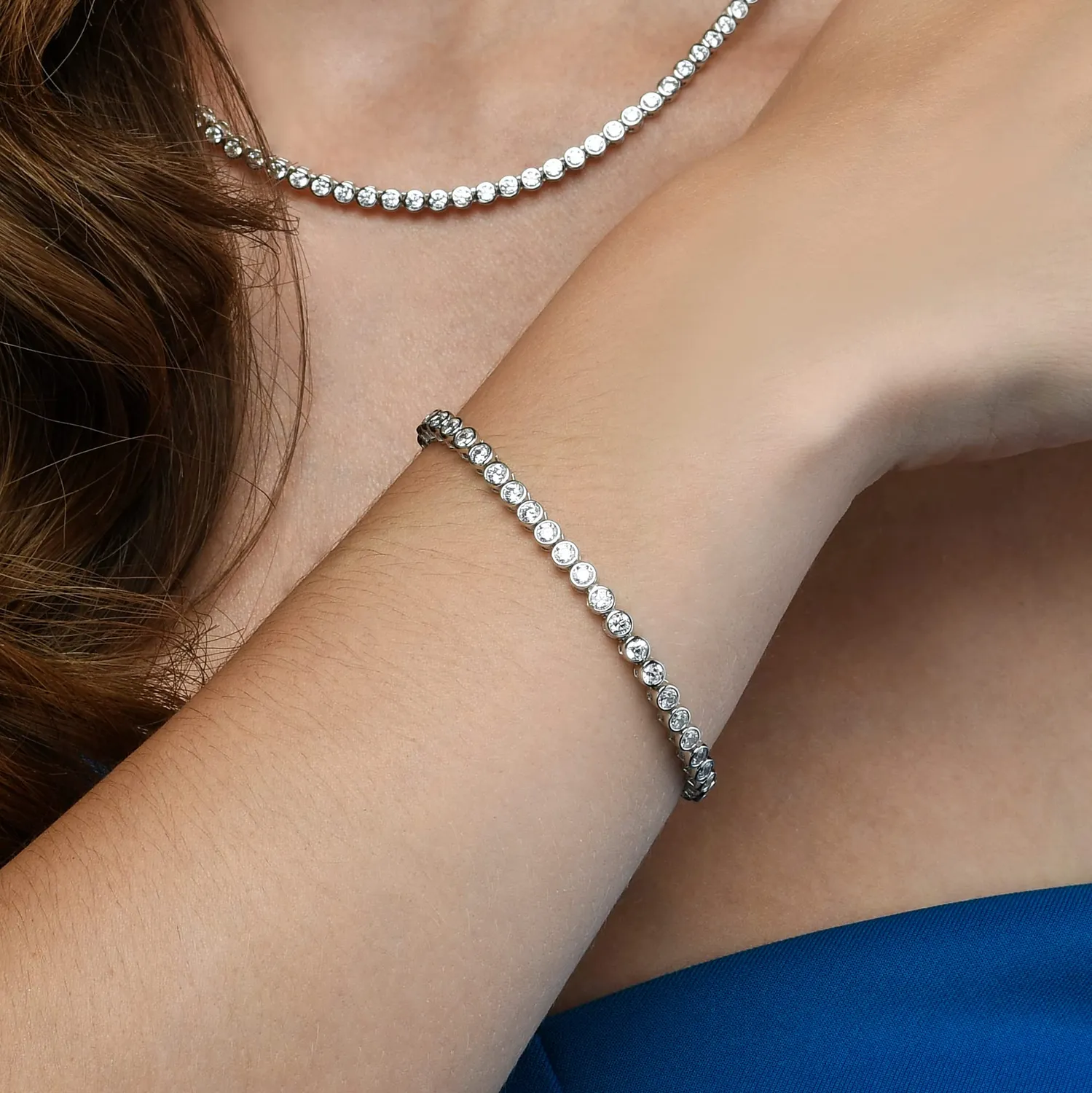Diamond Treats Bracciale Tennis Argento 925 19 cm Zirconi 3 mm