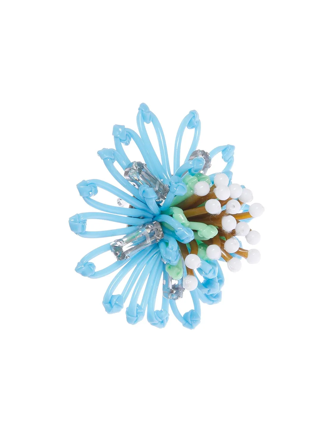 Rada Orecchini Fiore in Plastica orecchini clip turchese verde
