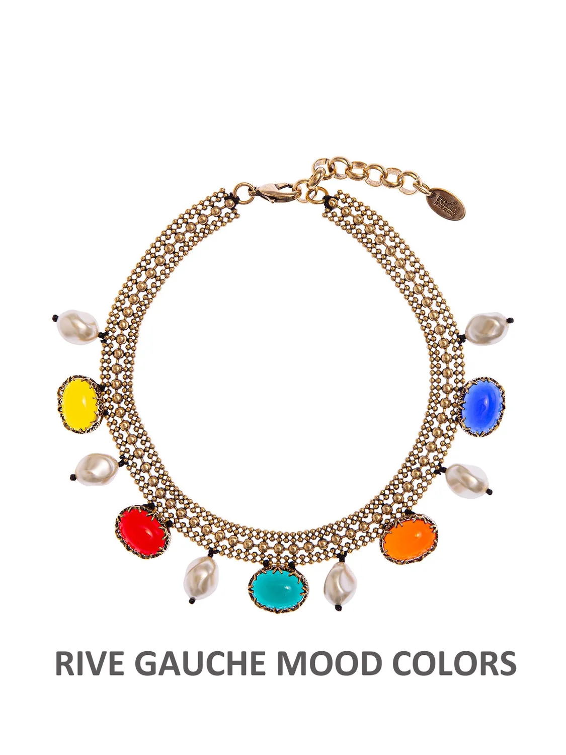 Rada Cabochon anello arancio vetro