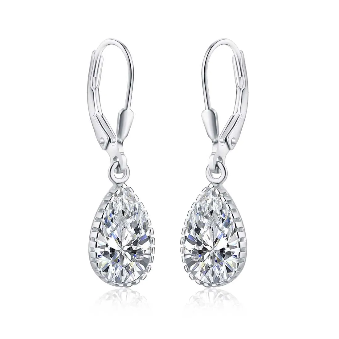Diamond Treats orecchini pendenti argento 925 zirconi pera