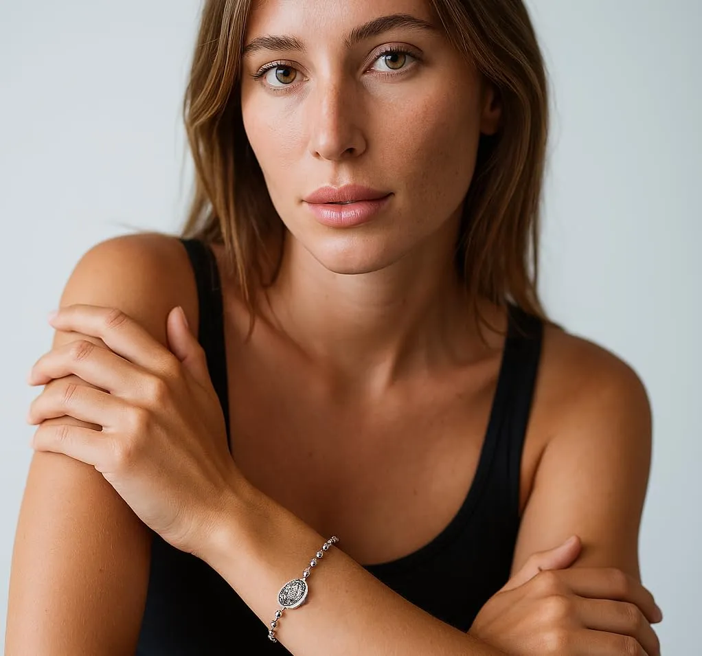 Dada Gioielli Bracciale Rosario Argento Acciaio 1pz