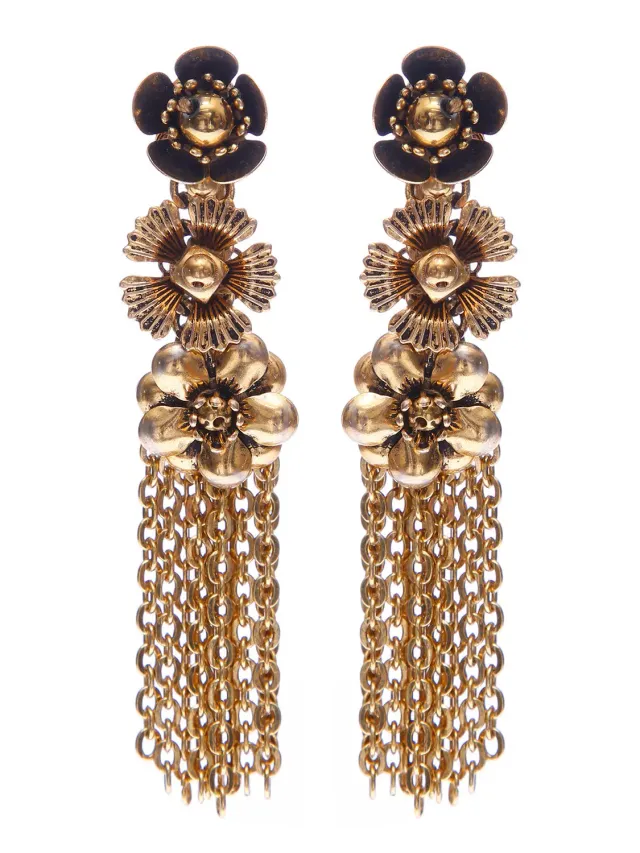 Rada Fiori orecchini oro antico ottone