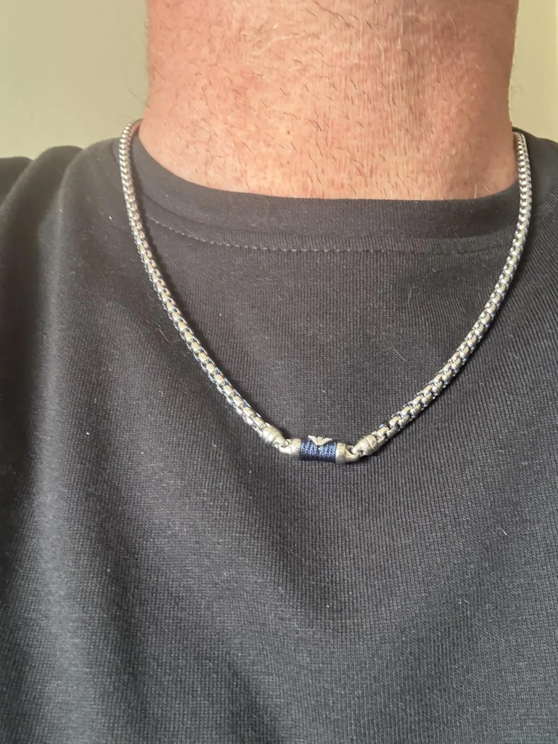 Emporio Armani Collana Uomo Acciaio Scuro Catena Moschettone