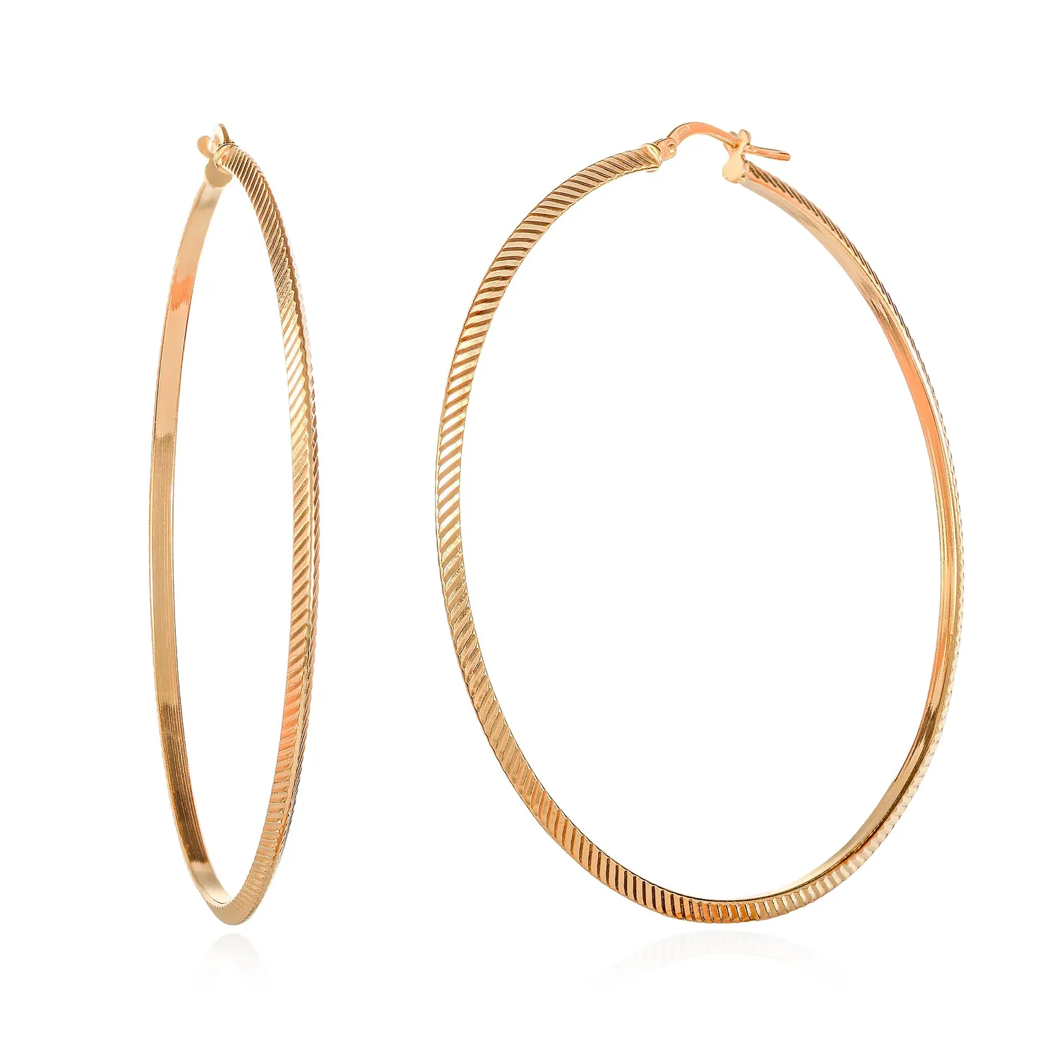 Diamond Treats Orecchini a Cerchio 20 mm Argento 925 Oro