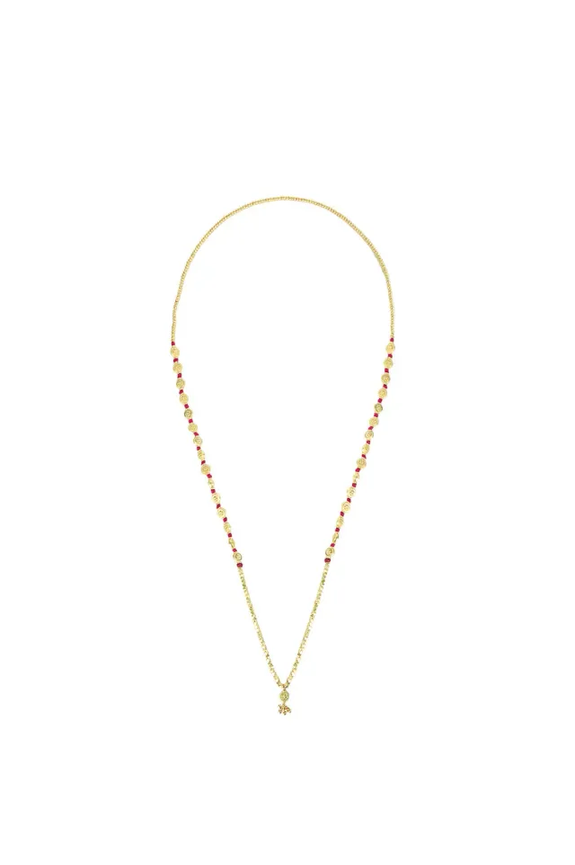House of Tuhina Navz collana dorata sole fatta a mano