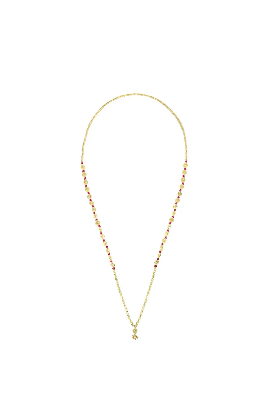 House of Tuhina Navz collana dorata sole fatta a mano