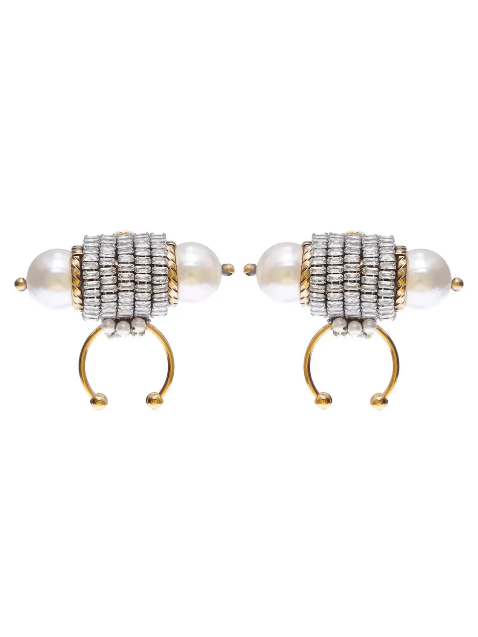 Rada Piercing Orecchini Oro con baguettes e perle