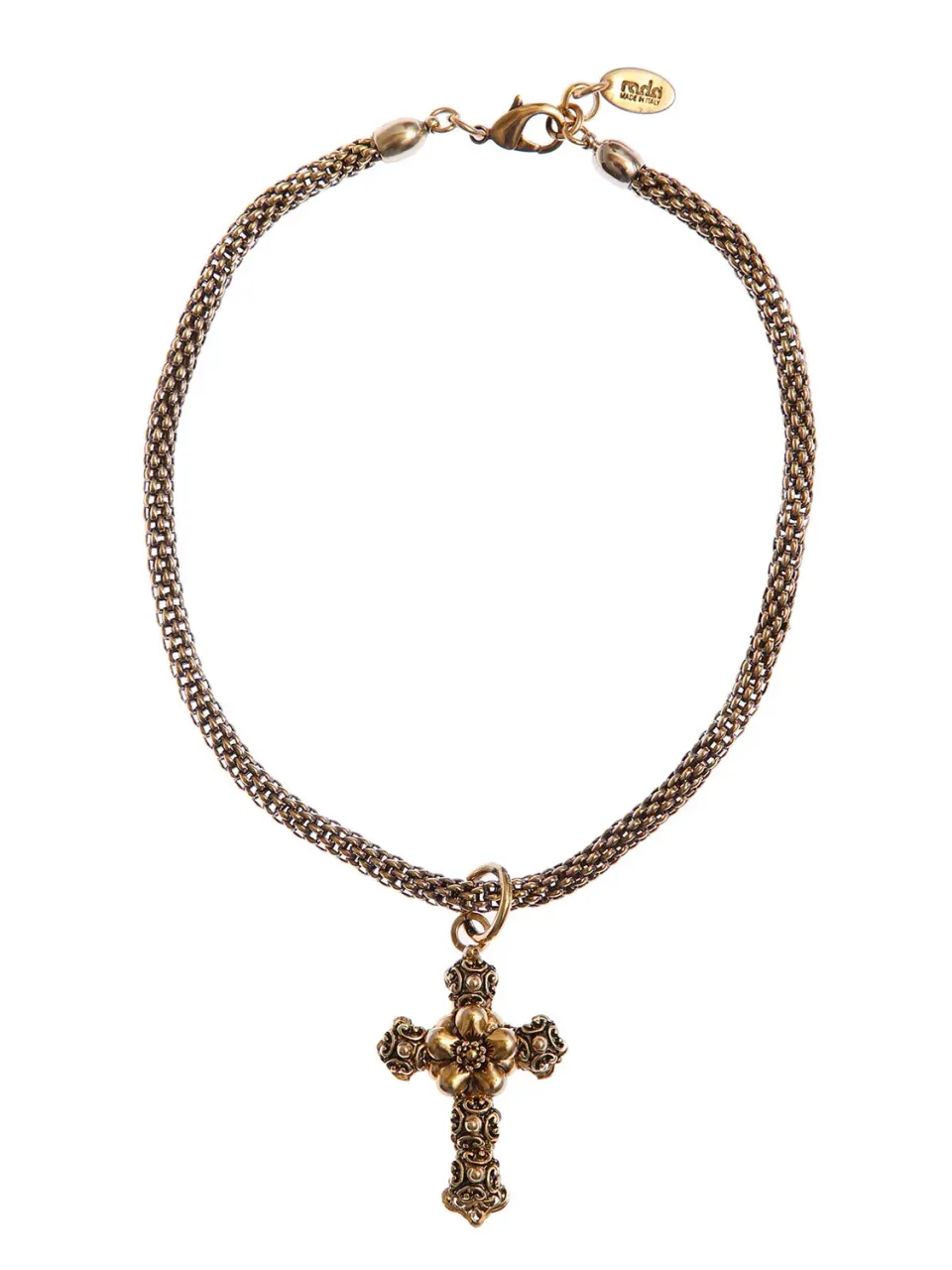 Rada Collana Croce girocollo oro antico ottone