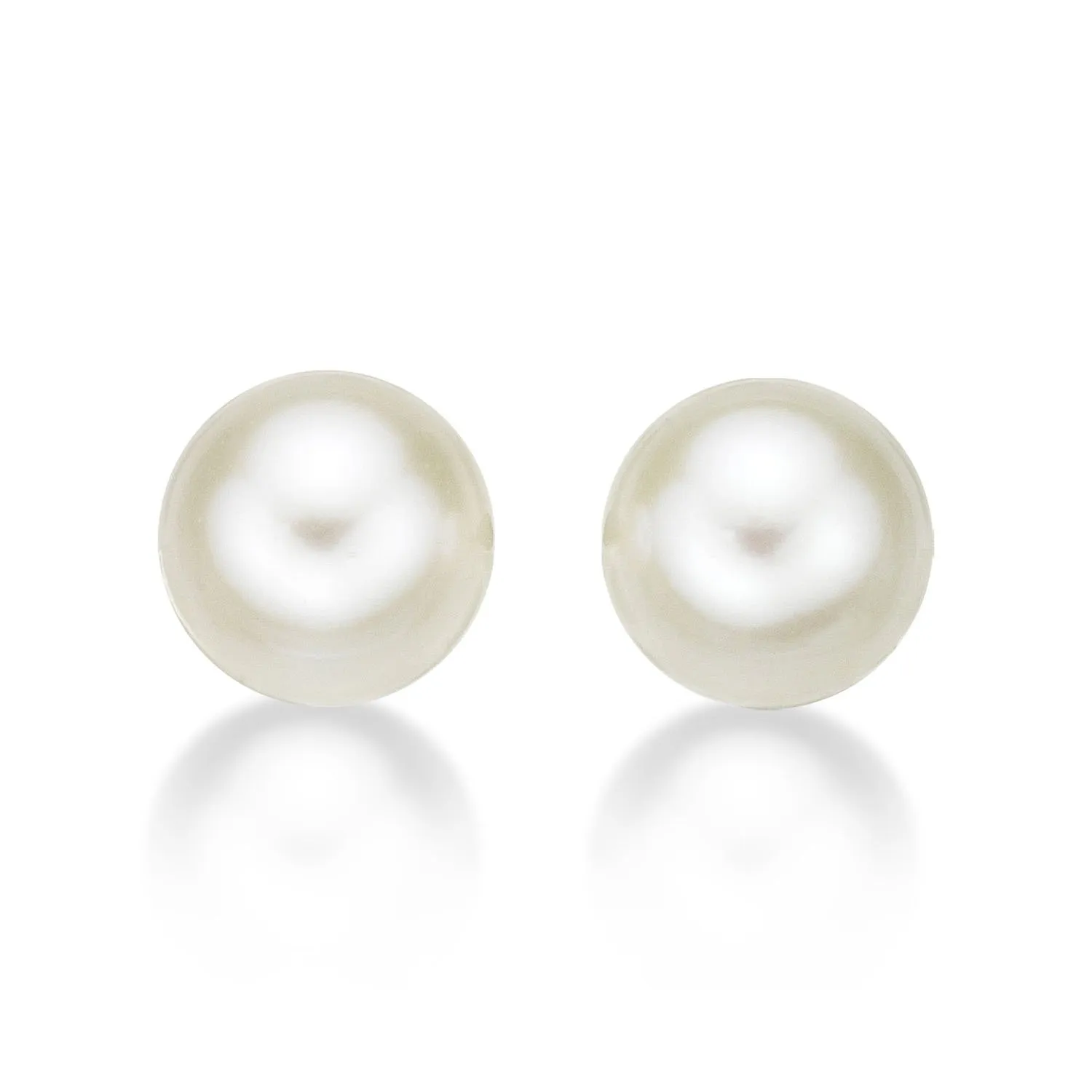 Diamond Treats orecchini perla 7mm oro giallo 9kt bottone