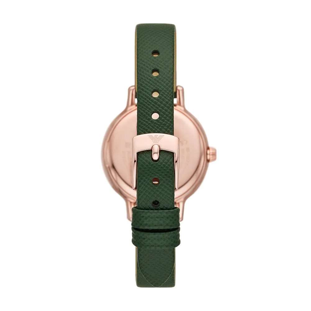 Emporio Armani Orologio Donna Verde Scuro Glitter