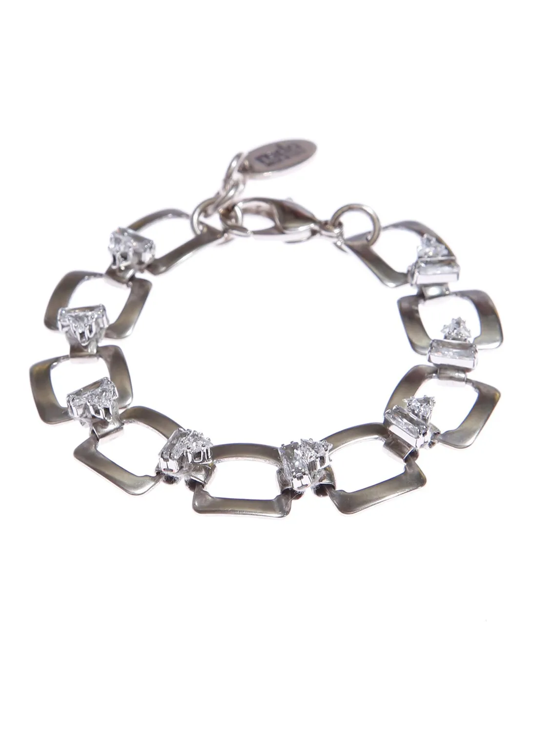 Rada bracciale catena argento antico pietre cristallo